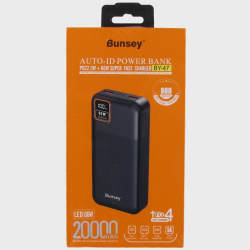 PowerBank 2USB BY-47 белый 20000mAh 66W BUNSEY TYPE-C/Micro с дисплеем, быстрая зарядка