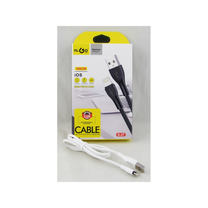 Кабель LIGHTNING 1м S-27 2,4A KLGO