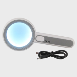 Лупа (65-6кратн.+ 15-12кратн.) NO.6516C, 16 диод., встроен. аккум., шнур TYPE-C, сенсор., с индикато