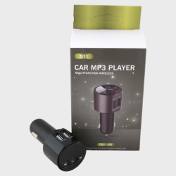 FM модулятор авто AQ-S11 с экр. 2USB 1A, QC 3.0 Bluetooth