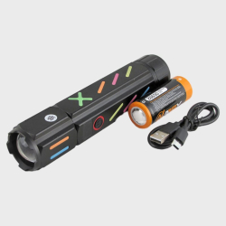 Фонарь светодиодный NGY-P2010-PM30-TG (1 мощ., акк.26650 + шнур TYPE-C, выход USB) с индикатором, zo