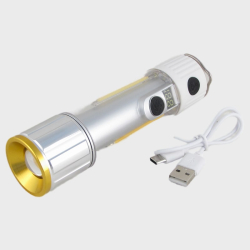 Фонарь светодиодный CT-9006-PM20-TG (1 мощ.+ красн., встроен. аккум., шнур TYPE-C) с магнит., подвес