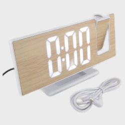 Часы-будильник электронные DS-5618-6LP проекционные (белые цифры)