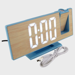 Часы-будильник электронные DS-5618-5LP проекционные (синие цифры)