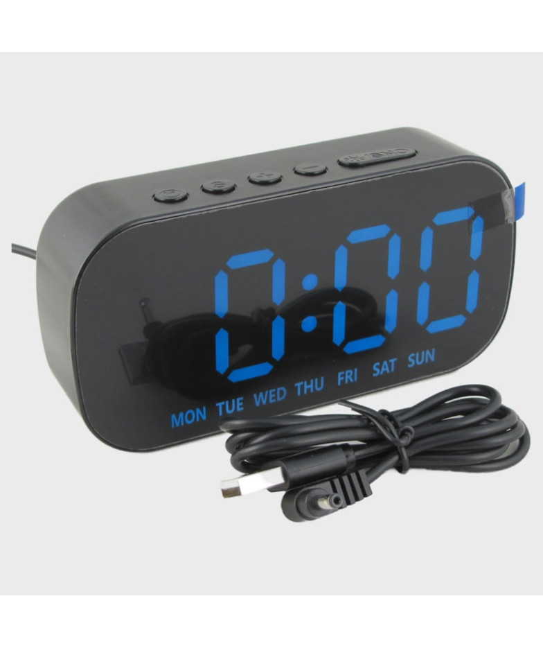 Часы-будильник электронные DS-5507 (синие цифры)