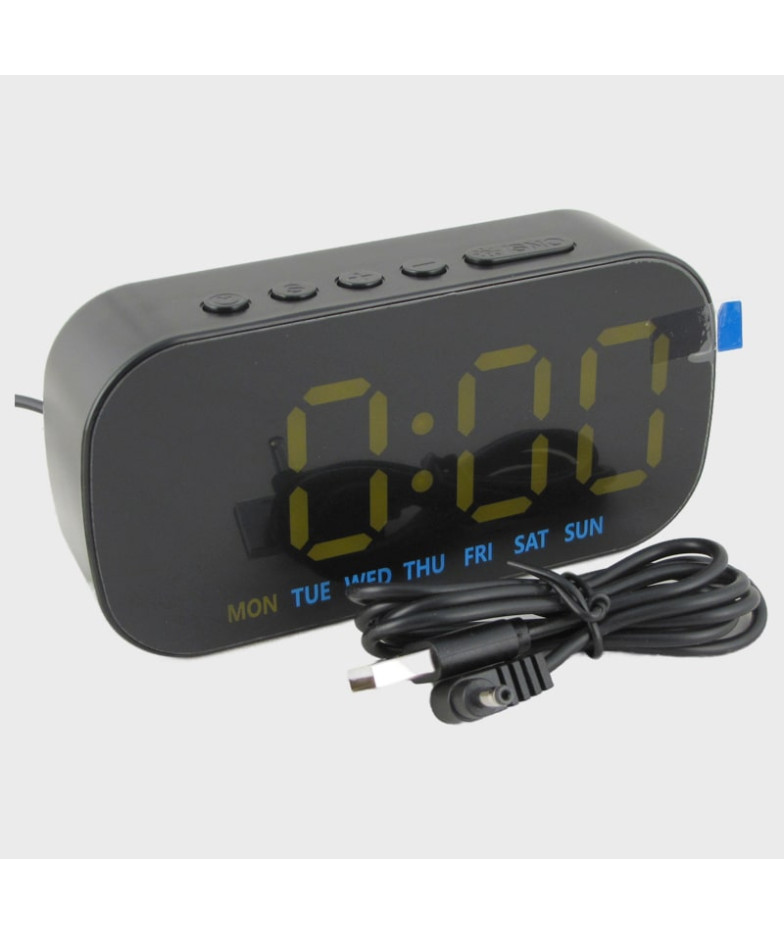 Часы-будильник электронные DS-5507-8 (оранжевые цифры)