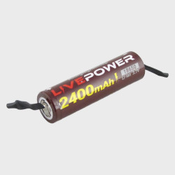 Аккумулятор для фонарика №18650 2400-2000mA LTE-53 коричневые 43.56Gr с лепестковыми выводами