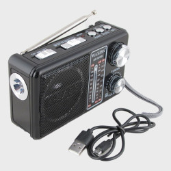 Радиоприёмник XB-895REC (FM,AM,SW) TF, USB, аккум.18650, шнур microUSB, с фонариком, Bluetooth ??