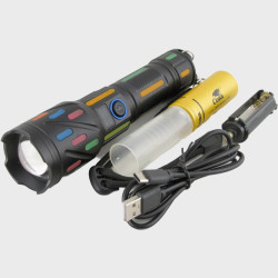 Фонарь светодиодный H-3139-PM60-TG (1 мощ., аккум. 26650, шнур TYPE-C) с индикатором, zoom