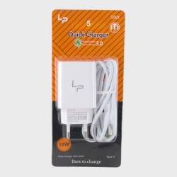 Сетевое зарядное устройство с кабелем TYPE-C 5V 3,1A S-40T белый QC3.0 1USB быстр. зарядка