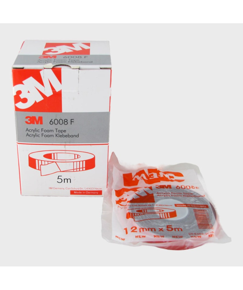 Скотч двухсторонний 3М серый (5м 12мм) 6009F