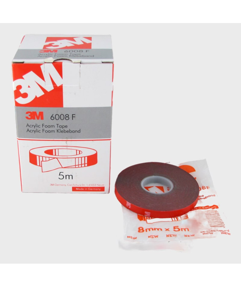 Скотч двухсторонний 3М серый (5м 8мм) 6009F