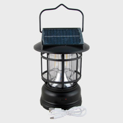 Фонарь для кемпинга YD-2149 (12 больш.,  шнур TYPE-C) с пультом, с датчиком движения, с солнечной ба