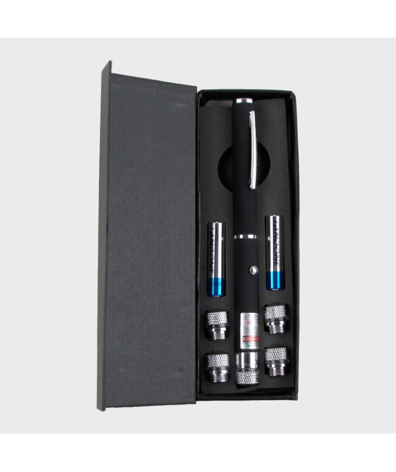 Лазерная указка зелен. 100/1000W 5 насадок