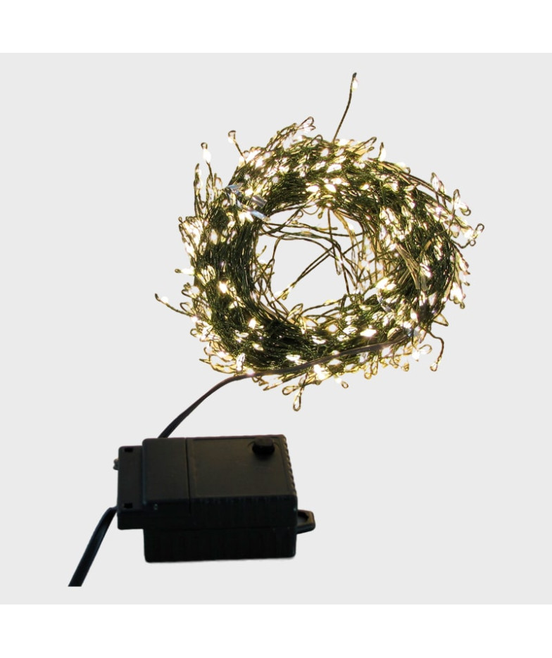 Гирлянда 20м Роса на катушке желтый зеленый шнур 