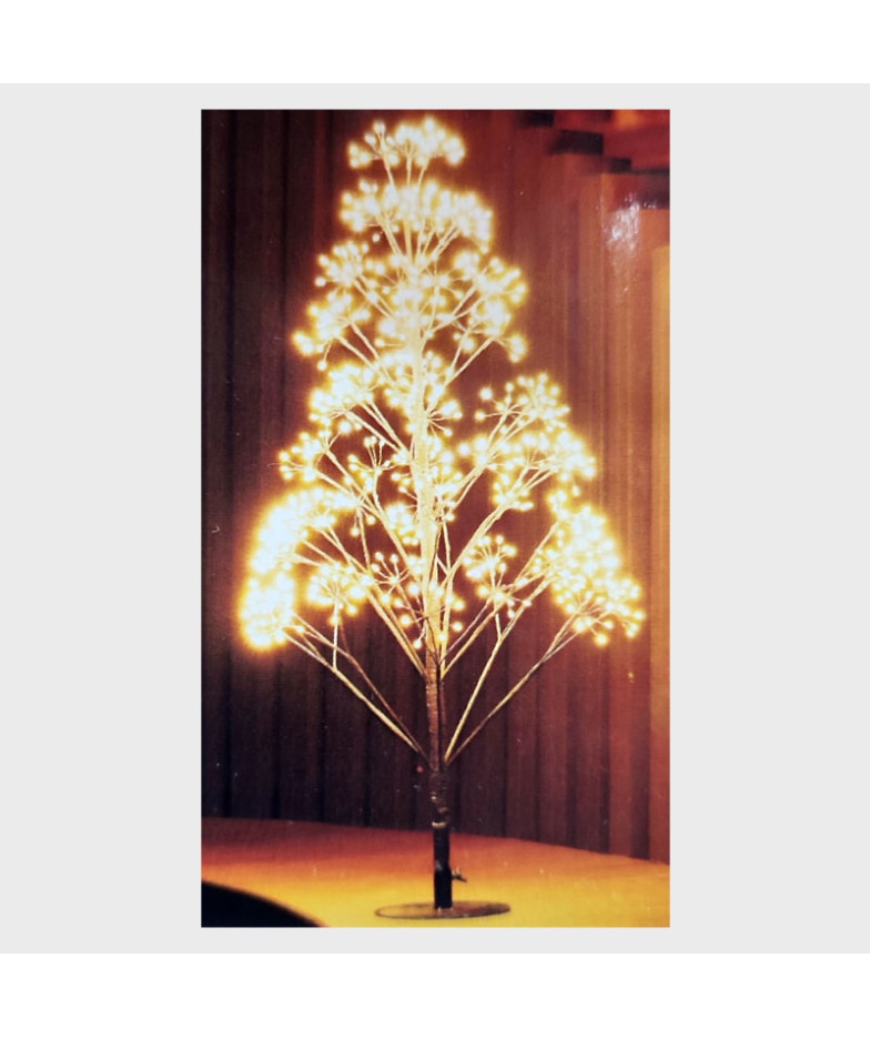 Дерево с подсветкой 90см желтое, шнур 5м для улицы