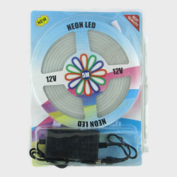 Светодиодная неоновая лента теплая белая JSY-1230 (с блоком питания) 5м блистер