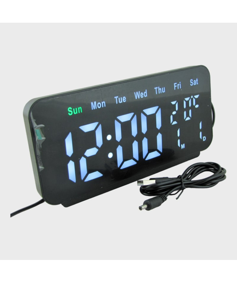 Часы-будильник электронные VST-912-6 (белые цифры)