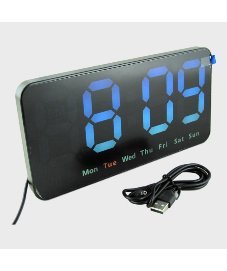 Часы-будильник электронные RE-6638(5538)C1 черный корпус