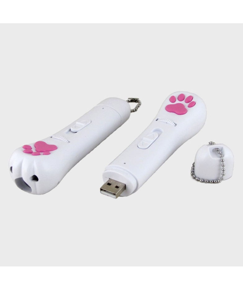 Лазерная указка для кошек ZK-2081U-R ультрафиолет., красная 5 режимов, USB