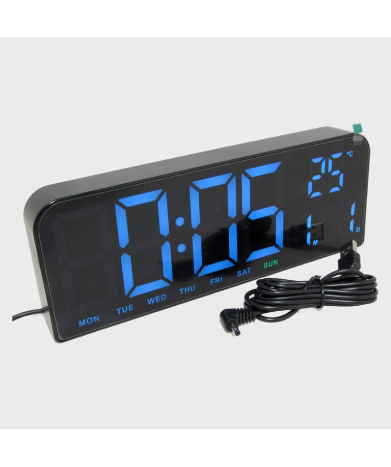 Часы-будильник электронные GH-0707 (белые цифры)