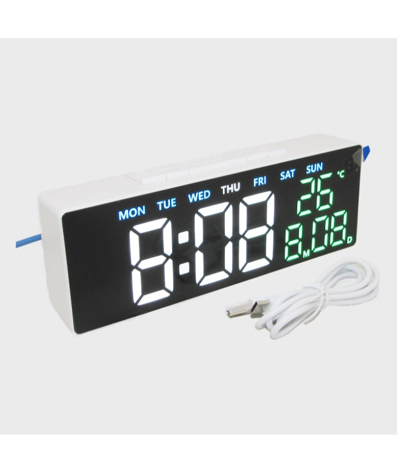 Часы-будильник электронные RE-5510 (белые цифры)