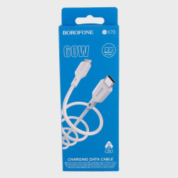 Кабель TYPE-C / TYPE-C 1м BX-70-TC 2,4A в короб. белый BOROFONE