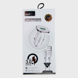 Зарядное устройство для LIGHTNING 5V 3A GS-13 белый 1USB QC3.0 быстрая зарядка, в короб.