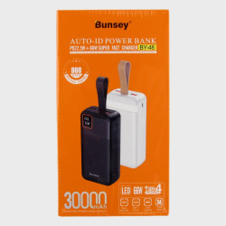 PowerBank 2USB BY-48 белый 20000mAh 66W TYPE-C/Micro, дисплей, быстрая зарядка