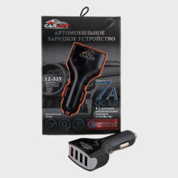 Зарядное устройство KC-08 черный (4 USB) 5V 7A/9V 2A/12V 1,5A QC 3.0 в коробке