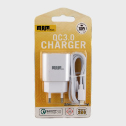 Сетевое зарядное устройство с кабелем LIGHTNING 3,1A 5V 1USB S-90-IP белый QC-3.0