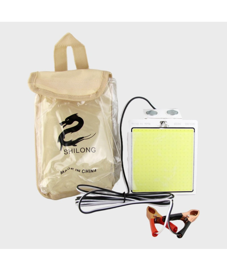 Фонарь переносной (1 больш. лампа) 3600W-A квадратный (с крокодилами)