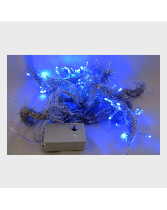 Гирлянда 600(640) светодиод. (шторки) голуб. 3*3м