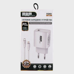 Сетевое зарядное устройство с кабелем TYPE-C - LIGHTNING XQ-60-IP белый 1,2м 1PD 20W