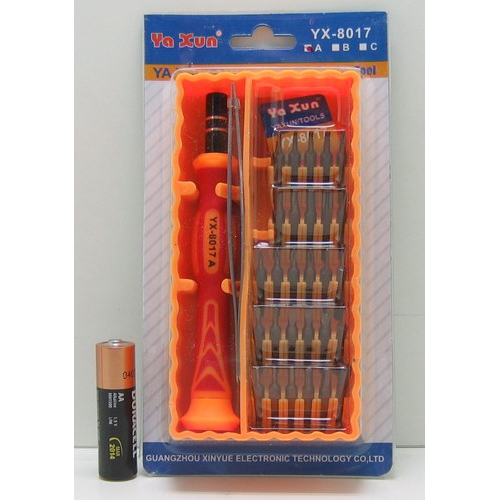 Набор отверток (мал.) 30шт. №8017A с пинцет.