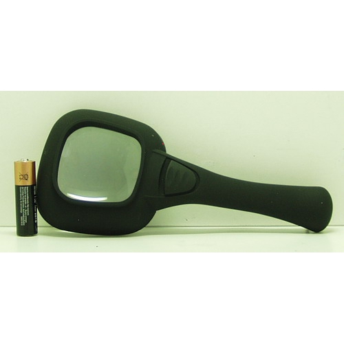 Лупа прямоуг. черн. подсвет. 6 ламп+ детект. №558