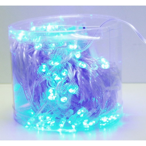 Гирлянда 160 светодиод (6 мм) голуб. прозрачн. NEW