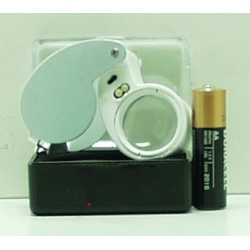 Лупа (25) 40*25 (30*25) (сереб. в кор.) с подсвет. №21011