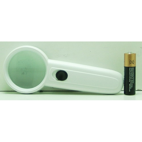 Лупа (50) с подсвет. 2 ярк. ламп 6B-3 белая